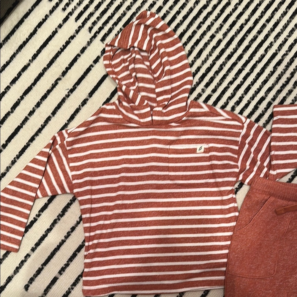 Striped Red Kids Matching Set - Picture 2 of 3